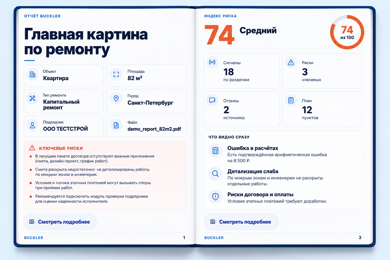 Пример отчёта Buckler — страница 2